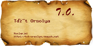 Tót Orsolya névjegykártya