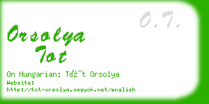 orsolya tot business card